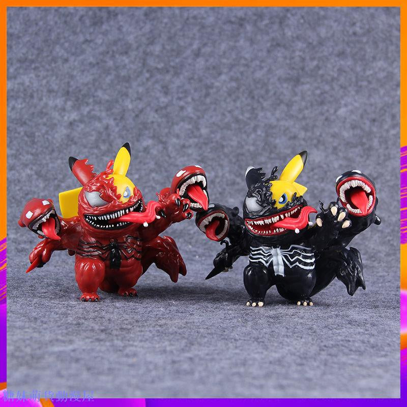 Anime figure Pokemon Pikachu COS Venom model figure car decoration Anime figure Pokemon Pikachu COS Venom model figure car decoration